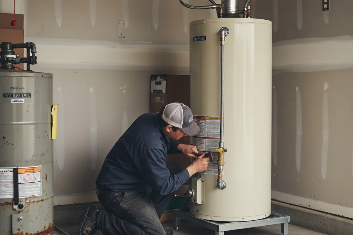 Water heater and shutoff valve replacement in Greenville