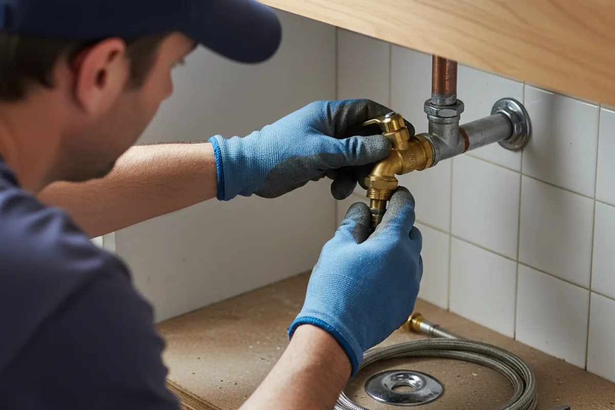 Shutoff valve and fitting work during Faucet and Fixture Repair in Greenville
